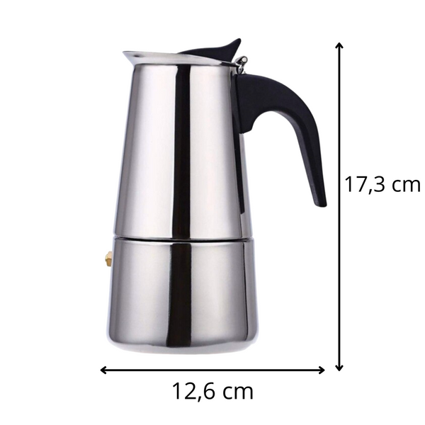 Stainless Steel Italian Coffee Maker 200ml Quick Rich Brew