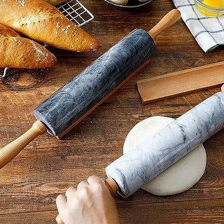 Cool Smooth Marble Rolling Pin for Baking Pastry and Dough