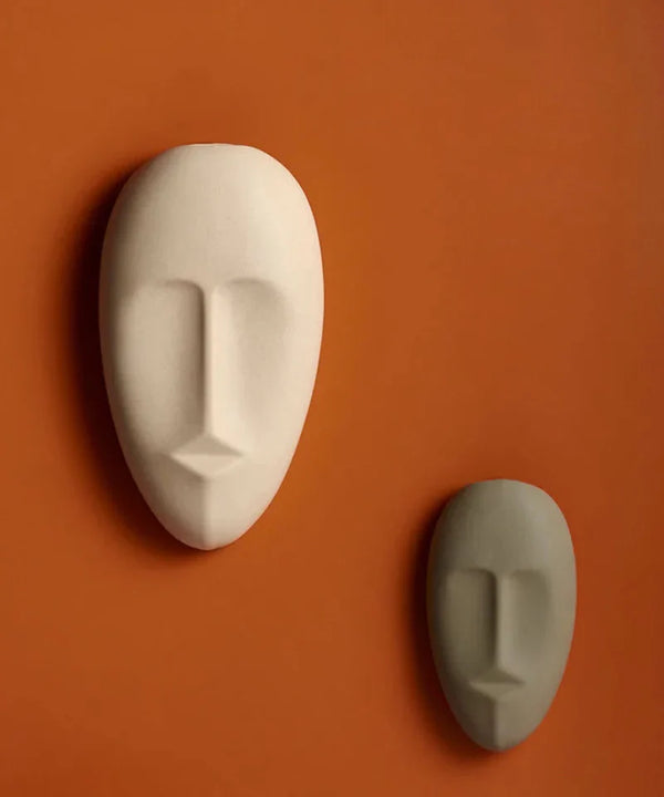 About a Face Ceramic Wall Accent &Vase