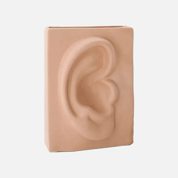 Abstract Face Art Ceramic Vase