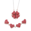 Adjustable Four Leaf Clover Heart Necklace For Chic Everyday Wear