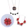 Adjustable Four Leaf Clover Heart Necklace For Chic Everyday Wear