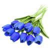Long Stem Artificial Tulips, 10 Piece Pack, Realistic Home Decor
