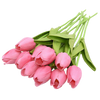Long Stem Artificial Tulips, 10 Piece Pack, Realistic Home Decor
