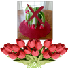 Long Stem Artificial Tulips, 10 Piece Pack, Realistic Home Decor