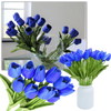 Long Stem Artificial Tulips, 10 Piece Pack, Realistic Home Decor