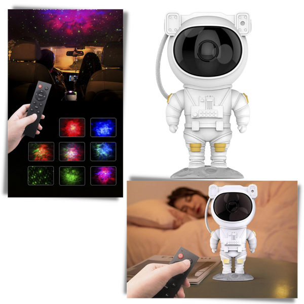 Astronaut Projection Night Lamp With Colorful Nebula Projections