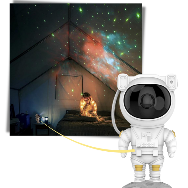 Astronaut Projection Night Lamp With Colorful Nebula Projections