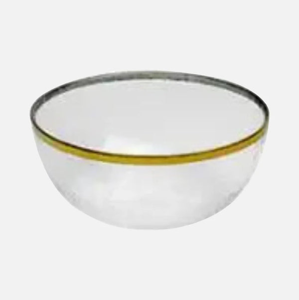 Aurora Gold Edge Glass Plate & Bowl