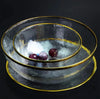 Aurora Gold Edge Glass Plate & Bowl