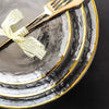 Aurora Gold Edge Glass Plate & Bowl