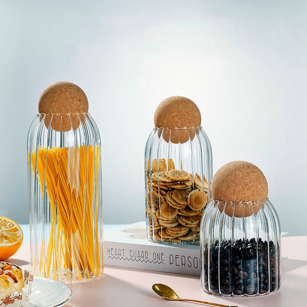 Autum Cork Rigged Glass Storage Jars