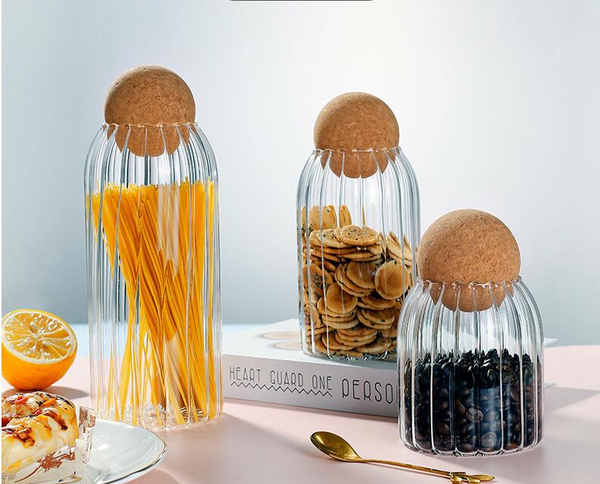 Autum Cork Rigged Glass Storage Jars