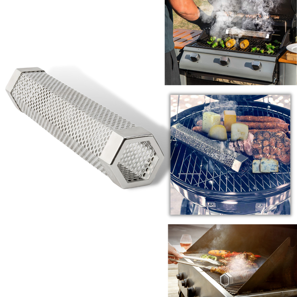 Hexagonal Barbecue Smoke Generator Delivers Rich Smoky Flavor For Grills