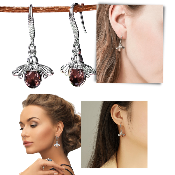 Bee Shaped Earrings Lightweight Durable Tarnish Free Everyday Wear