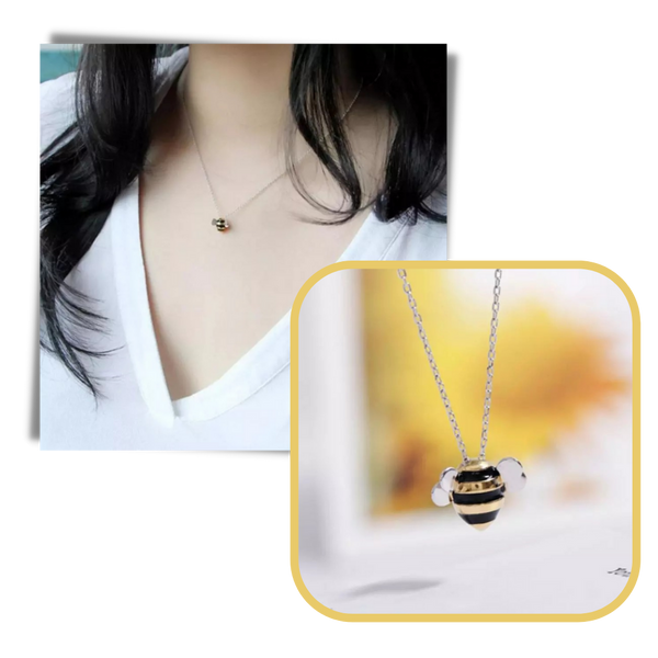 Bee Pendant Necklace With Durable Material And Bright Colors
