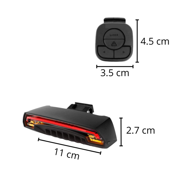Bike Tail Light With Auto Brake Detection And Turn Indicators