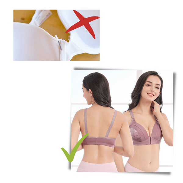 Wireless Push Up Bra With Front Clasp For Posture And Comfort