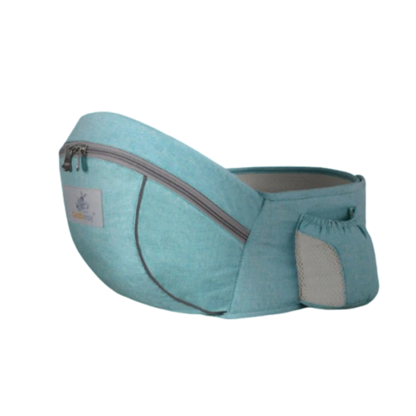 Ergonomic Baby Hip Carrier With Cushioned Support And Side Pockets