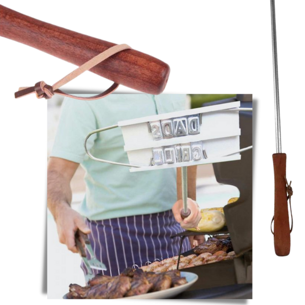 BBQ Marking Iron With 55 Interchangeable Letters For Meat Branding
