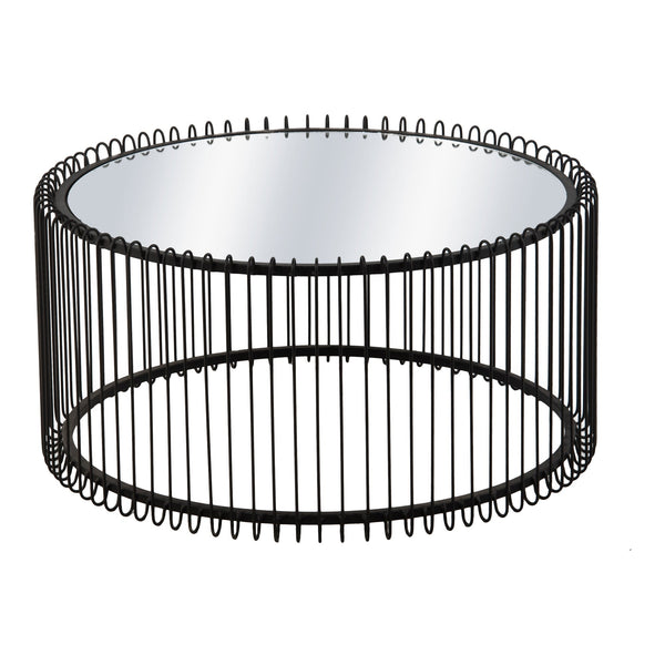 Basket Mirror & Metal Coffee Table