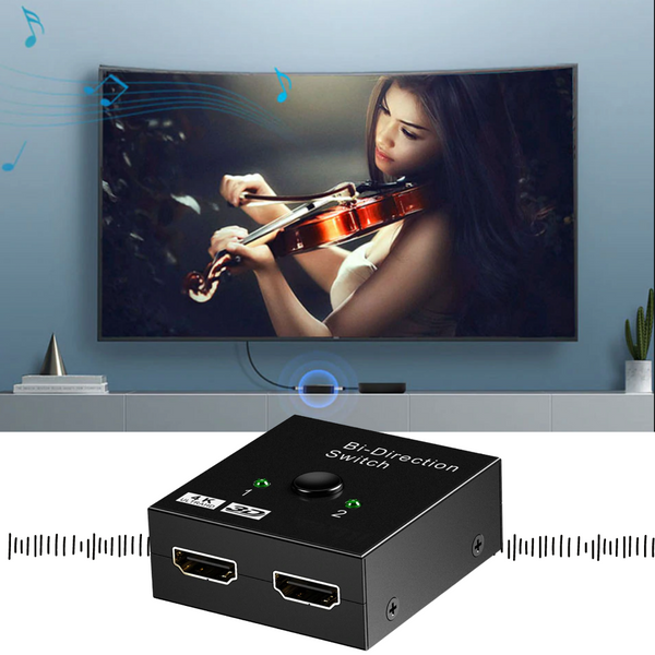 Bi-Directional 4K HDMI Switch and Splitter for Flexible Display Setup
