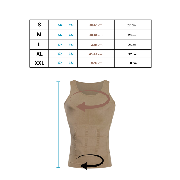Premium Compression Undershirt For Chest And Midsection Slimming