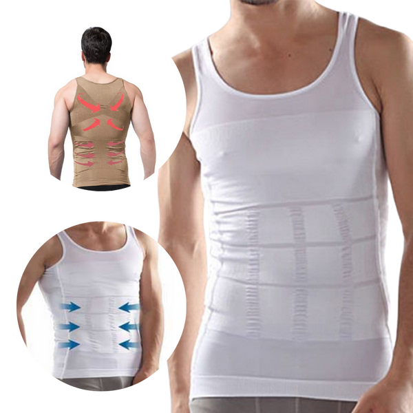 Premium Compression Undershirt For Chest And Midsection Slimming