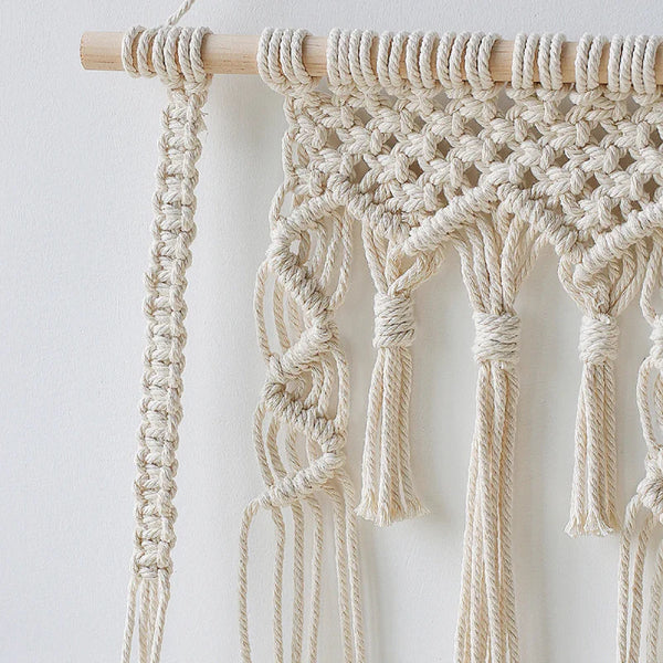 Boho Macrame Hanging Wall Shelf
