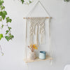 Boho Macrame Hanging Wall Shelf