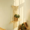 Boho Macrame Hanging Wall Shelf