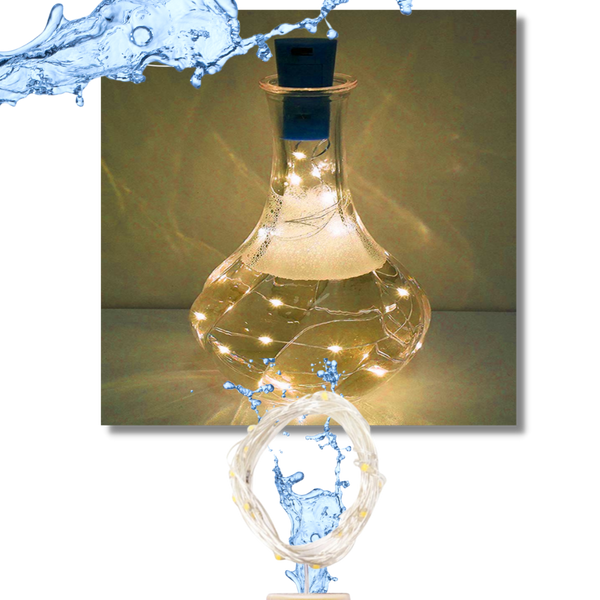 Wine Bottle LED Cork Lights Pack of Three for Ambient Decor