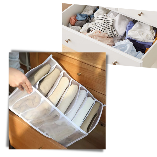 Compact Breathable Mesh Wardrobe Organizer for Clothes and Accessories