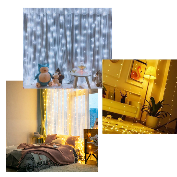 Remote Controlled String Curtain Lights For Cozy Ambience