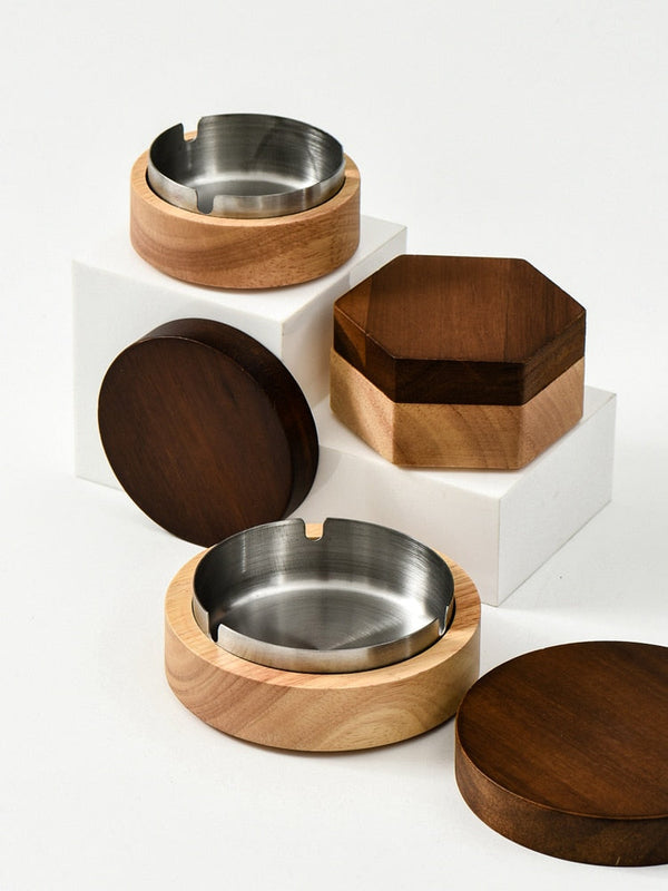 Cana 2-Tone Wooden Ashtray