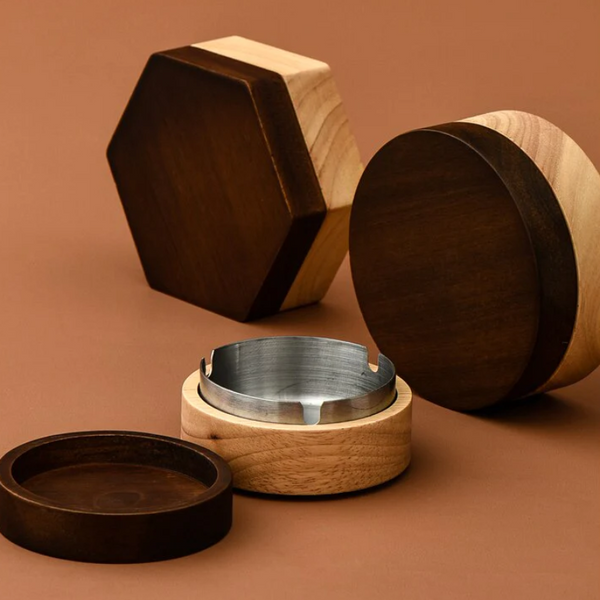 Cana 2-Tone Wooden Ashtray