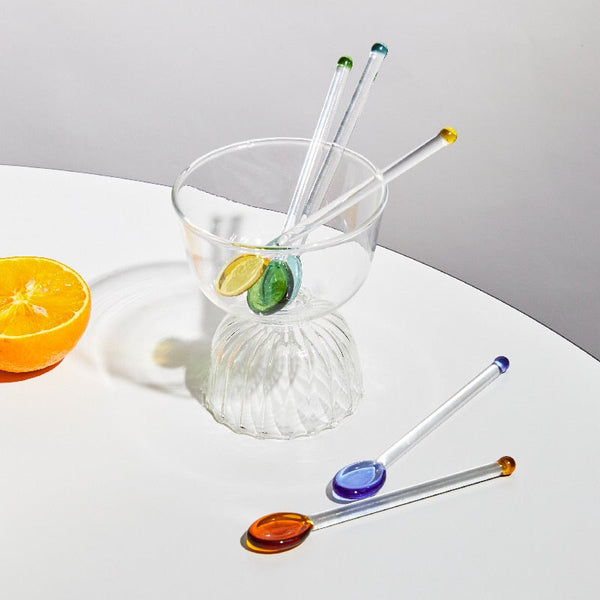 Candy Cane Glass Stirrer Set