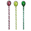 Candy Cane Glass Stirrer Set