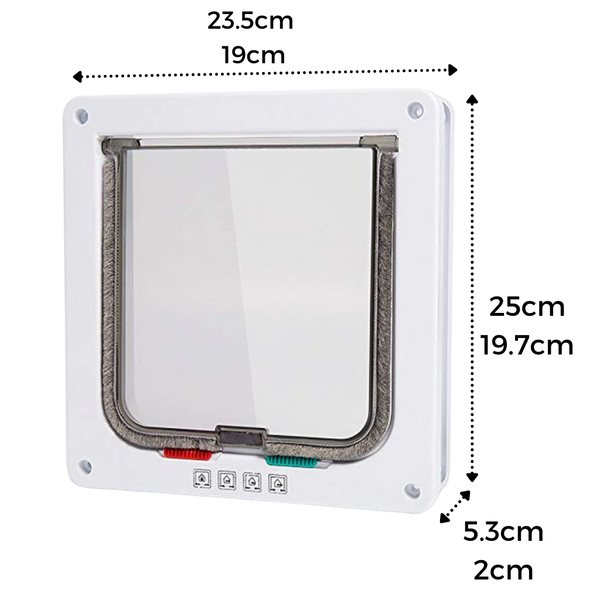 Four Way Pet Door With Waterproof Seal For Quiet Safe Access
