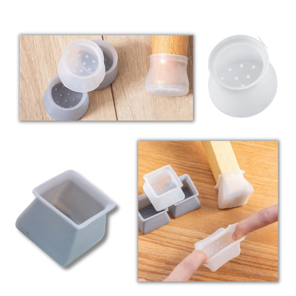 Silicone Furniture Leg Caps Pack Of 8 For Floor Protection