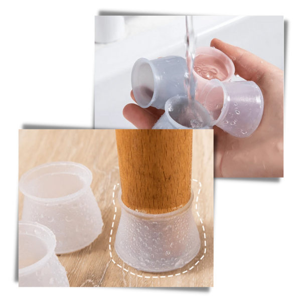 Silicone Furniture Leg Caps Pack Of 8 For Floor Protection