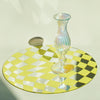 Checkered Splash Mirrored Tray