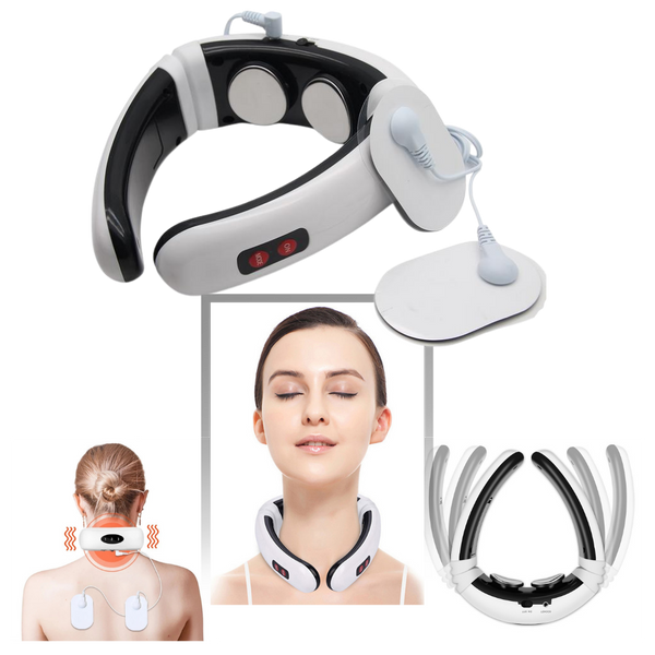 Infrared Heating Neck Massager With Circular Traction For Pain Relief