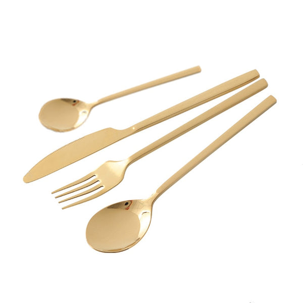 Classic Cut Gold and Silver Cutlery Set