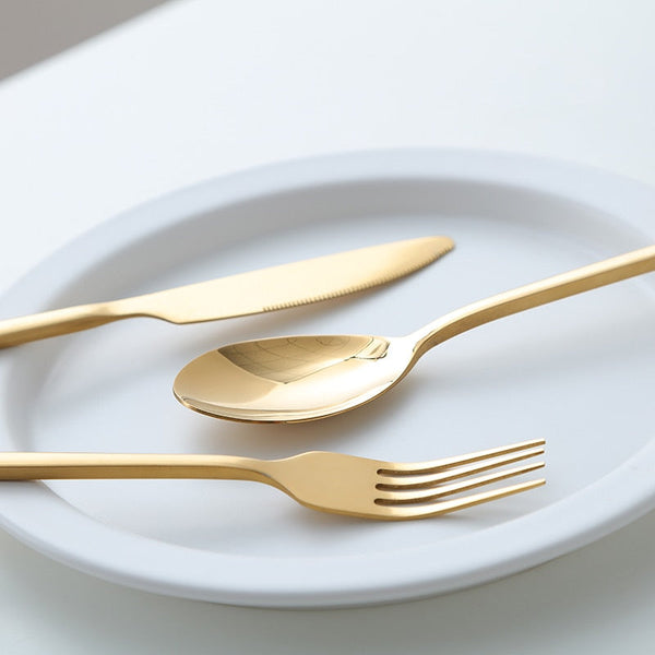 Classic Cut Gold and Silver Cutlery Set