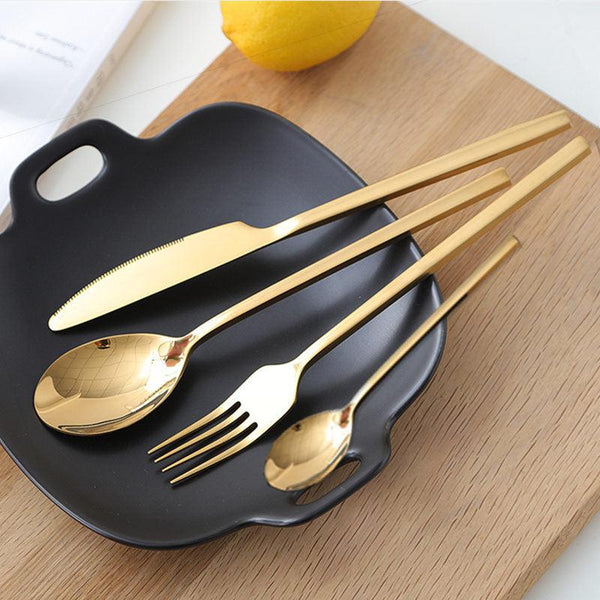 Classic Cut Gold and Silver Cutlery Set