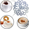 Coffee Stencils Set With 16 Designs For Beautiful Latte Art