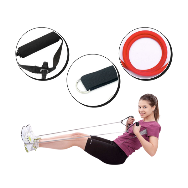 11 Piece Resistance Band Set For Full Body Workouts With Adjustable Tension