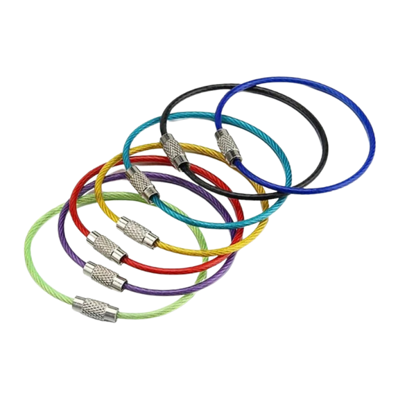 Flexible Wire Keychains Set For Easy Organization And Color Coding