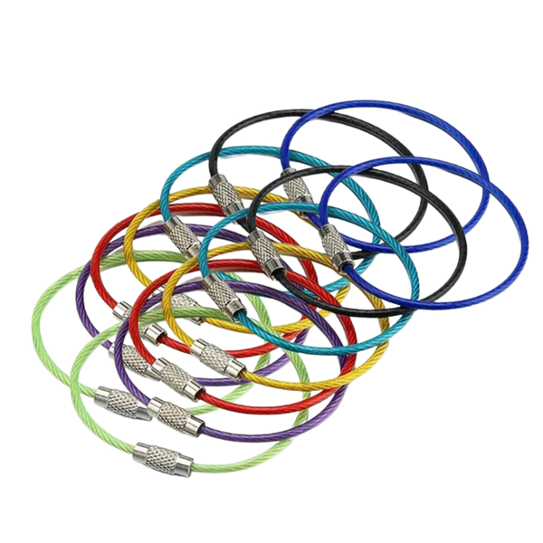 Flexible Wire Keychains Set For Easy Organization And Color Coding